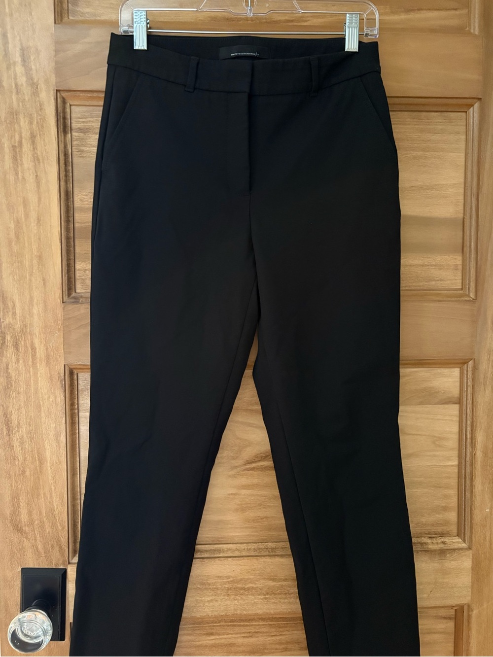 White House Black Market Slim Trousers Black “Elle” Work Size 4